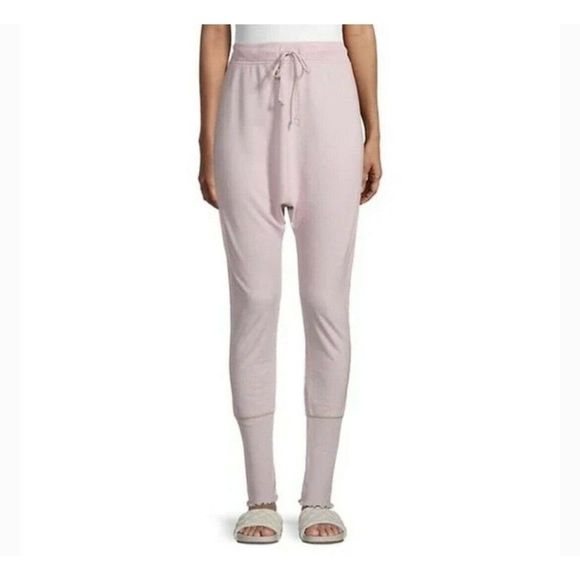 Free People Cozy All Day Pink Harem Joggers‎ Daytime Fireworks - Picture 2 of 9